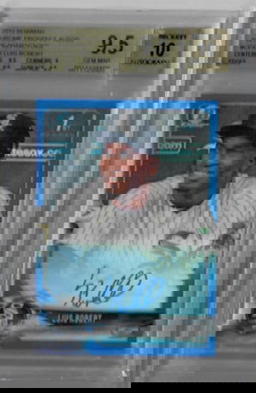 LUIS ROBERT 2018 BOWMAN CHROME BLUE REFRACTOR AUTO 129/150 #LR