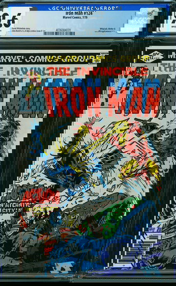 IRON MAN #124, CGC 9.6 NM+