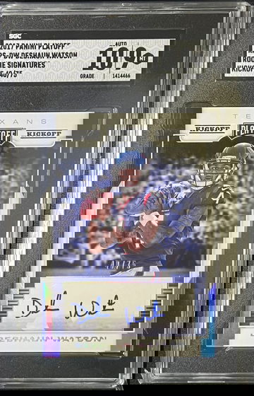 2017 Panini Playoff Football /75 RC Auto Deshaun Watson Kickoff Rookie SGC 9