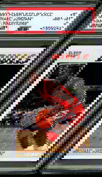 1997 Fleer Decade Of Excellence Michael Jordan Rare Traditions PSA 8 SSP Rare