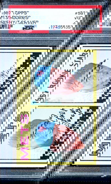 1967 Topps Mets Rookies Bill Denehy/Tom Seaver #581 PSA 3