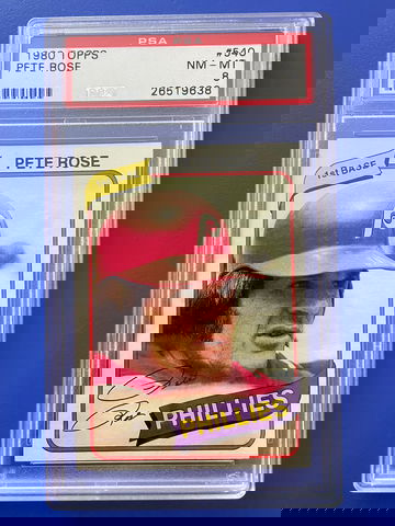 Pete Rose 1980 Topps PSA 8