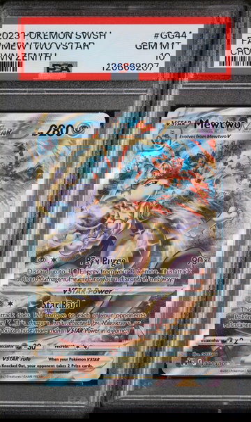 2023 Pokemon Sword and Shield Crown Zenith Mewtwo Vstar #GG44 PSA 10