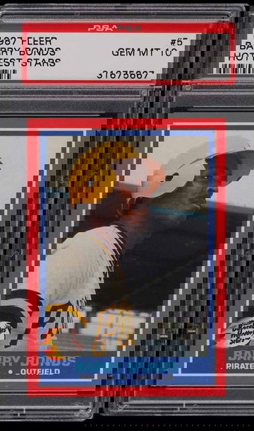 1987 Fleer Hottest Stars BARRY BONDS #5 PSA 10 Gem Mint RC Rookie