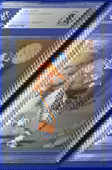 1996 Zenith Terrell Davis Autograph BGS Authentic Broncos