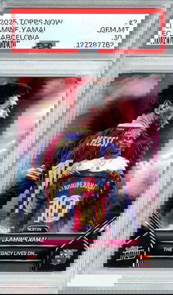 2025-2026 TOPPS NOW FC BARCELONA LAMINE YAMAL #2 PSA 10 GEM MT