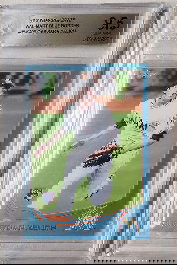 2013 Topps Update Walmart Blue Border Christian Yelich Rookie Card RC #US290 BGS 9.5
