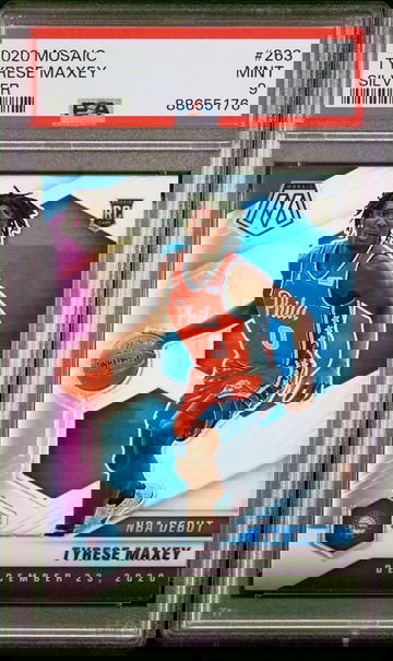 2020 Tyrese Maxey Mosaic Silver Prizm Rookie RC #263 PSA 9