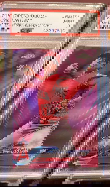 Shohei Ohtani 2018 Topps Chrome Update Pink PSA 9 HMT1