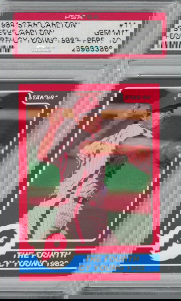 1984 Star Steve Carlton Fourth Cy Young 1982 -Perf. PSA 10 Gem-Mint