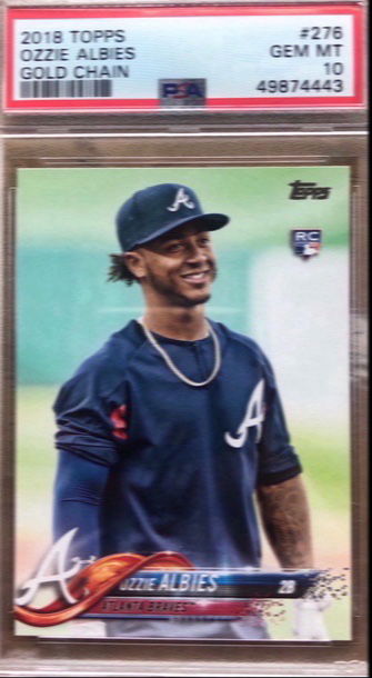 2018 Topps Ozzie Albies SSP Gold Chain PSA 10