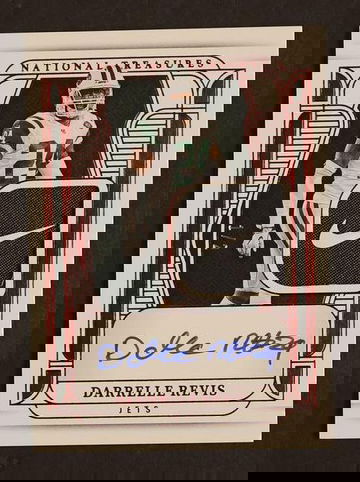 2014 Panini National Treasures MT-DRS Darrelle Revis Material Treasures Signatures Jets Auto