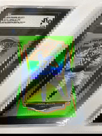 2020 Panini Select #121 Josh Allen Neon Green Prizm serial number 33/49 