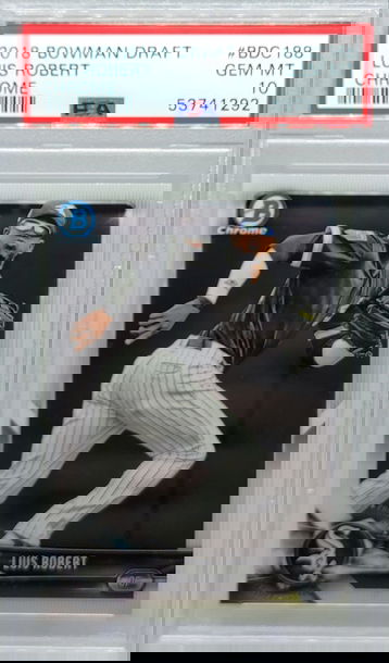 2018 BOWMAN DRAFT #BDC 188 LUIS ROBERT CHROME PSA 10