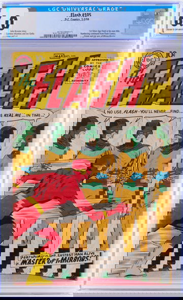 Flash #105 CGC 6.0 -- Origin & 1st Appearach Mirror Master - DC Comics 1959