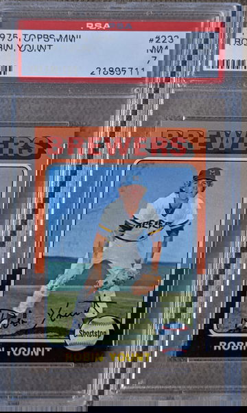 1975 Topp mini Robin Yount rookie PSA 7 (Shipped from Canada) 