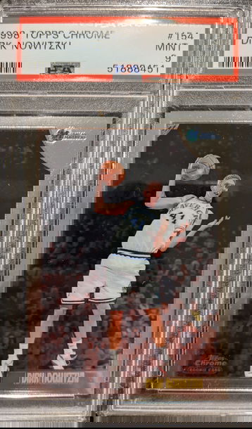 1998 Topps Chrome Dirk Nowitzki #54, PSA 9, Rookie Card RC