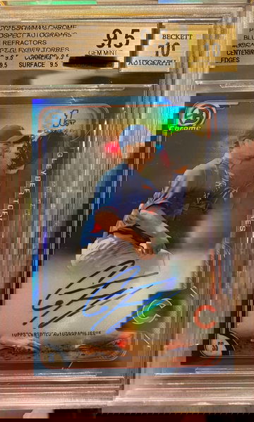 2015 Bowman Chrome Blue Refractor Gleyber Torres BGS 9.5/10 Auto