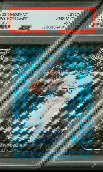 2024 Panini Mosaic Genesis Tony Pollard #212 PSA 10