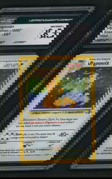 1999 Pokémon Fossil Dragonite #4 Holo CGC 8.5