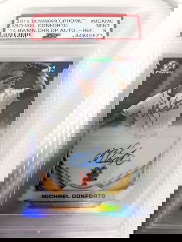  Michael Conforto 2015 Bowman Chrome 2014 Draft Refractor Auto 1st Prospect PSA 9 Rookie Rc San Francisco Giants