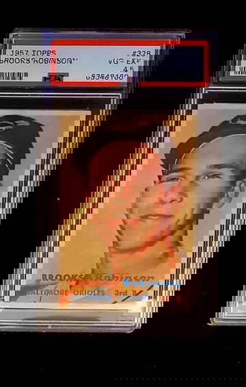 1957 Topps #328 Brooks Robinson RC PSA 4.5 VG-EX+