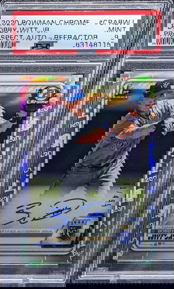 2020 Bowman Bobby Witt Jr. Refractor Auto /499 PSA 9