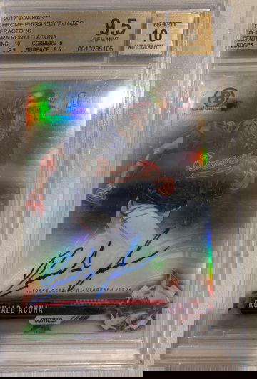 2017 Bowman Chrome Refractor Auto Ronald Acuna /499