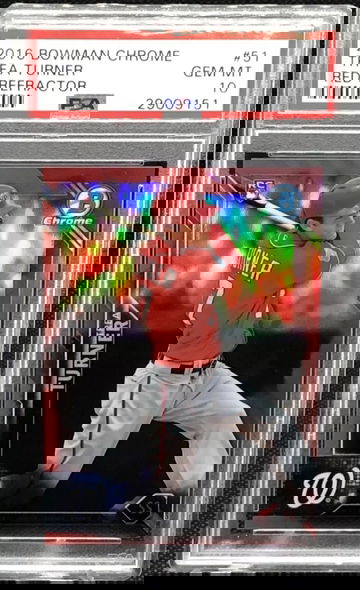 2016 Bowman Chrome Red /5 Trea Turner PSA 10