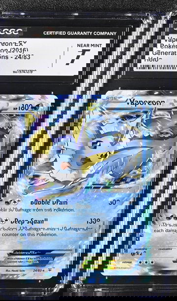 2016 Pokémon Generations Vaporeon #24/83 EX Holo CGC 7
