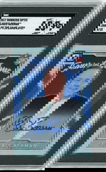 CHRIS BERMAN 2017 Panini Donruss Optic Fans of the Game Auto #4/10 SGC 9