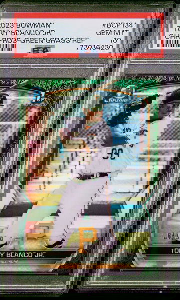 2023 BOWMAN TONY BLANCO JR. CHROME PROSPECTS CHR PROS-GREEN GRASS REF #BCP134 PSA 10