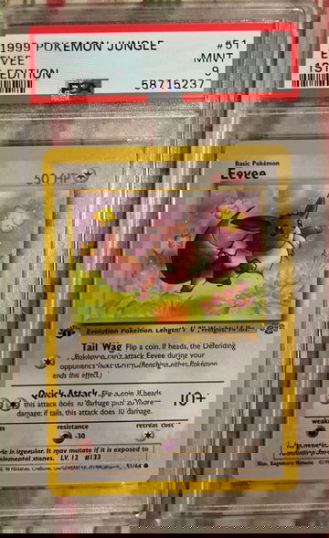 1999 Pokémon Jungle 1st Edition Eevee #51 PSA 9