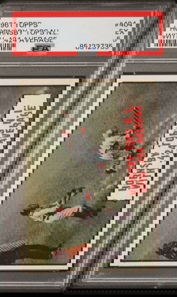 1961 Topps Hornsby Tops NL With .424 Average #404 PSA 5 [BL-2C.46]