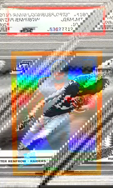 2019 Donruss Optic Hunter Renfrow Orange Prizm RC #/199 * PSA 10 GEM MT * Rookie