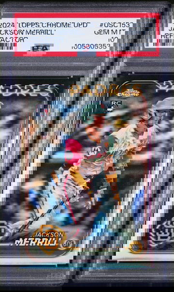 2024 Topps Chrome Update Refractor Jackson Merrill #USC153 PSA 10