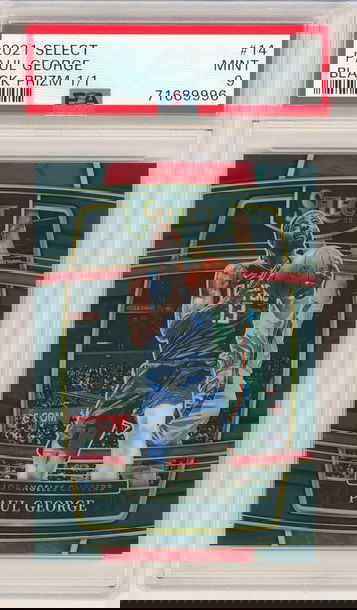 2021 Select Paul George #14 Concourse Level Black Prizm #1/1 PSA 9 CLIPPERS 76ERS PACERS THUNDER SSP