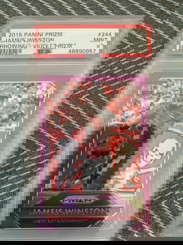 2015 Panini Prizm Violet Throwing PSA 9 Jameis Winston 