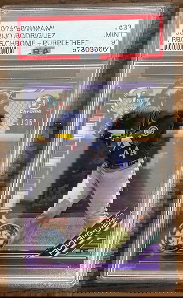 Julio Rodriguez 2019 Bowman Chrome purple /250 PSA 9