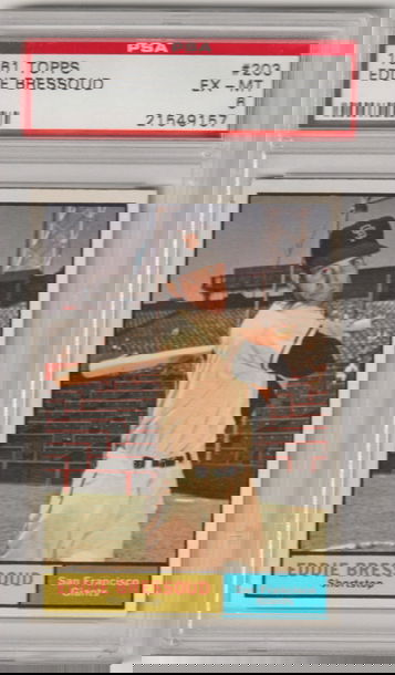 1961 Topps #203 Eddie Bressoud PSA 6 (Excellent-Mint)