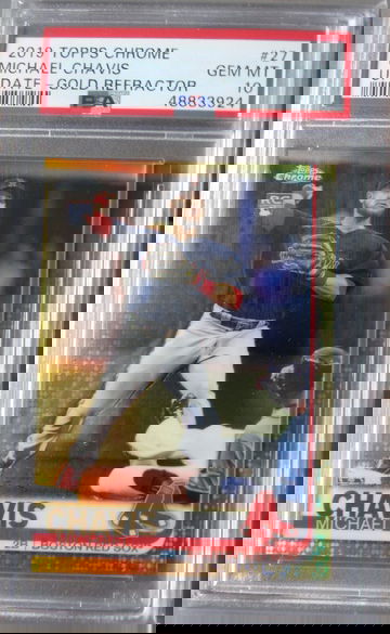 Michael Chavis RC 2019 Topps Chrome Update Gold Refractor #/50 PSA 10