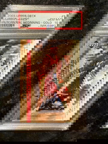 2003 Upper Deck Phenomenal Beginning Gold #9 LeBron James PSA 10