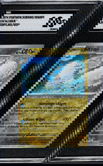 2024 Pokemon Surging Sparks Reverse Holofoil Altaria #134 SGC 10