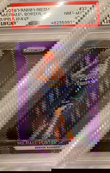 Micheal Porter Jr. Prizm Purple Wave PSA 8