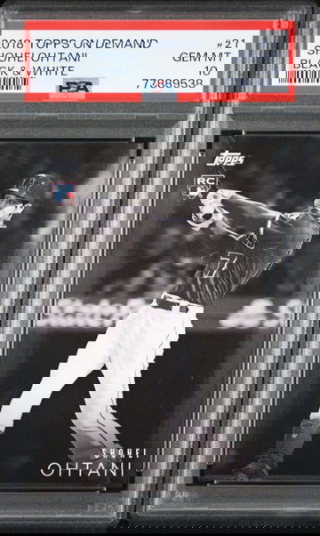 Shohei Ohtani 2018 Topps On Demand Black & White RC #21 Dodgers Rookie PSA 10