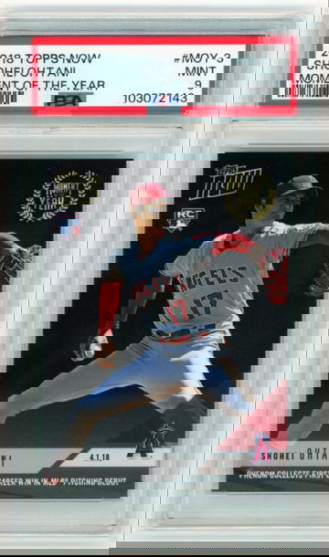 2018 Topps Now #MOY-3 Shohei Ohtani PSA 9 MINT!