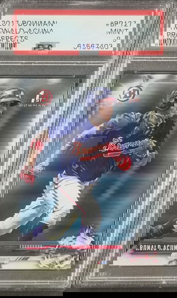 2017 Bowman Ronald Acuna Prospects #BP127 PSA 9 Mint 1st Bowman