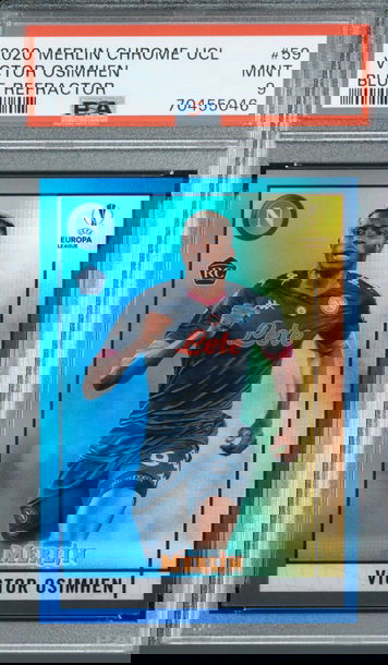 2020 Merlin Chrome Victor Osimhen Blue PSA 9