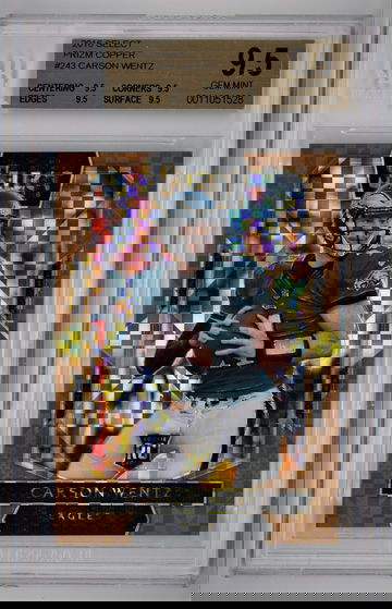 2016 Select Prizm Copper /49 Carson Wentz BGS 9.5