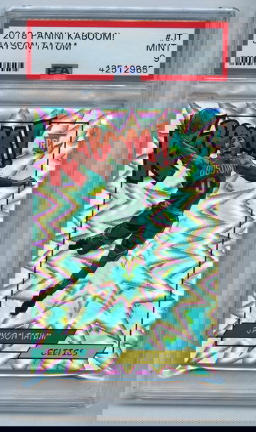 JAYSON TATUM 2018 PANINI KABOOM Rookie Card Refractor Prizm PSA 9 